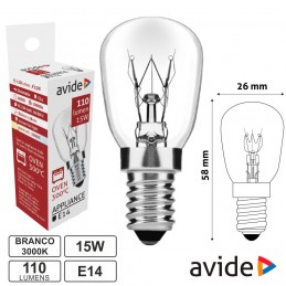 LÂMPADA E14 15W 230V 300ºC...