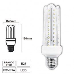 Lampada E27 4U LED 15W...
