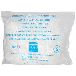 Luva plastico emb. 100 un