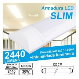 Armadura LED Slim 1.2m 36W...