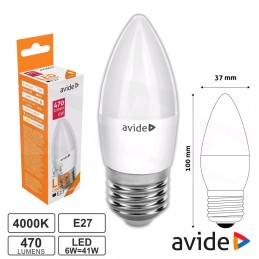 LÂMPADA LED E27 VELA 6W...